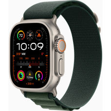 Apple Watch Ultra 2 (2024) 49mm Alpine Loop Dark Green / Natural Titanium Case