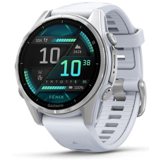 Garmin Fenix 8 AMOLED Sapphire 43mm Silver / White Silicone Band (010-02903-00)