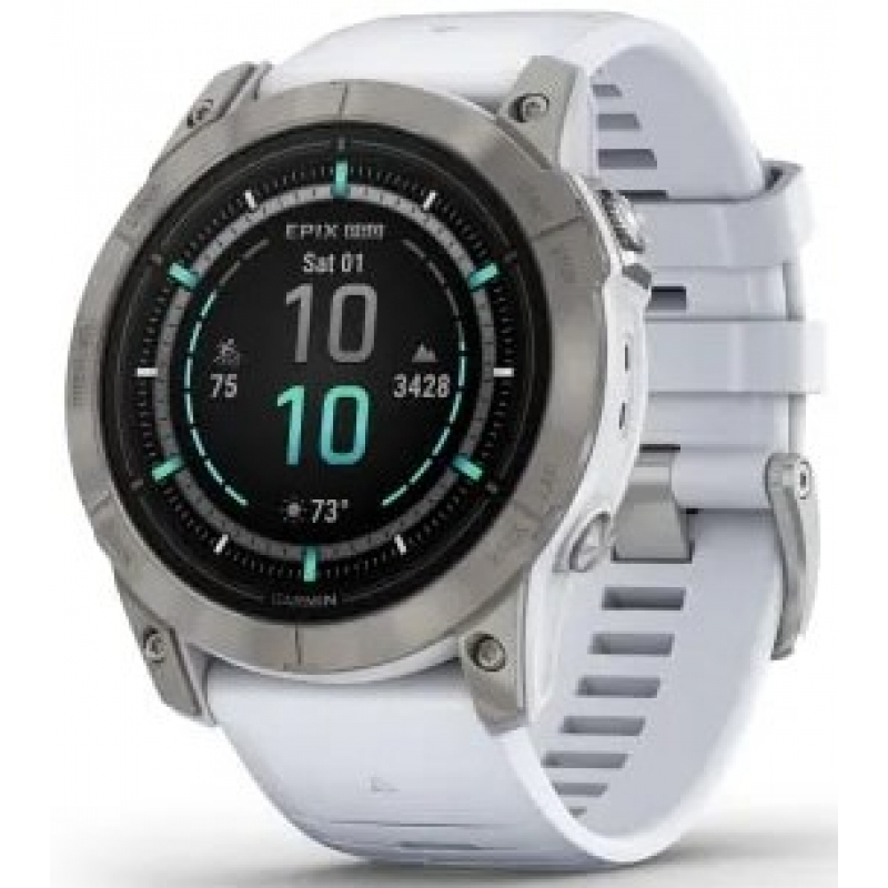 Garmin epix Pro (Gen 2) Sapphire 51 mm Titanium / Whitestone Band